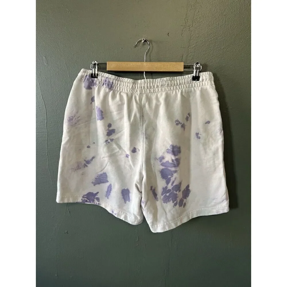 Jordan Brand Mens Gray Tie Dye Cotton Fleece Shorts Size Large